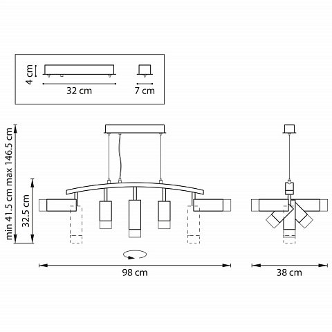 Подвесная люстра Lightstar LR7353628631