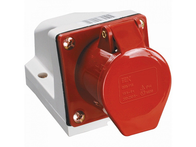 IEK Розетка стационарная ССИ-114 16А-6ч/380-415В 3Р+РЕ IP44 MAGNUM