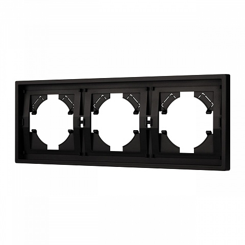 Рамка пластиковая FRM-TENDO-PL-3-BK Arlight 053844