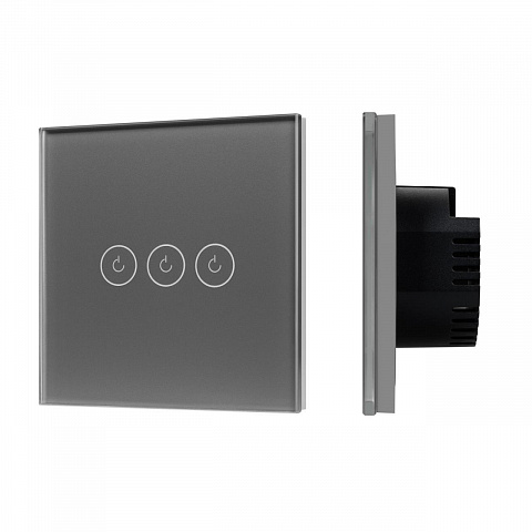 Выключатель сенсорный SWT-OMALI-S03-ZB-GR (250V, 10A, Zigbee) Arlight 050047
