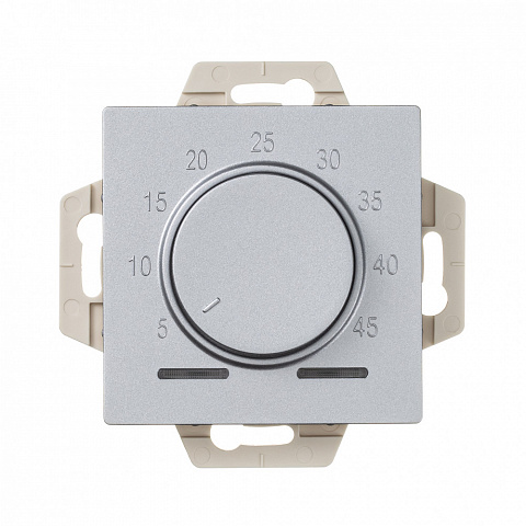 Systeme Electric AtlasDesign Алюминий Термостат электрон. теплого пола с датчиком, 10A, механизм