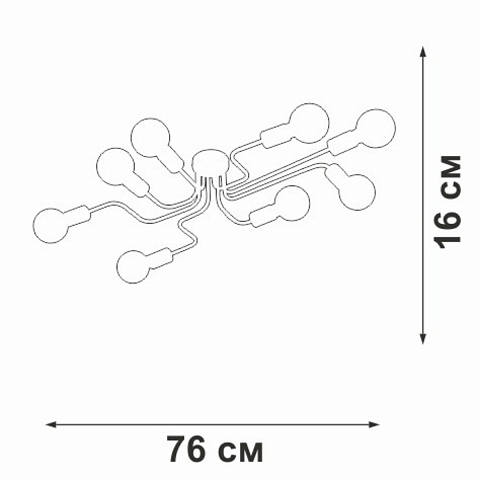 Накладная люстра Vitaluce V4196-0/8PL