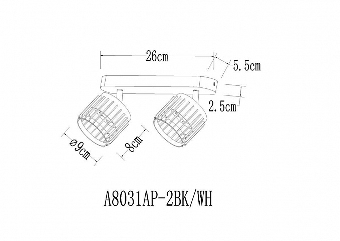Спот ARTE Lamp A8031PL-2WH