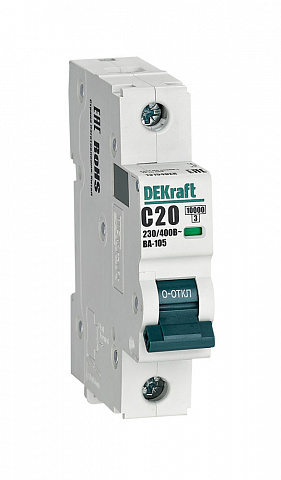 Dekraft Автоматический выключатель ВА105-1P-020A-C