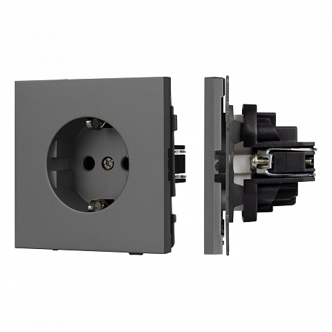 Механизм электрической розетки SCT-TENDO-MEU1-SFPL-GR (230V, 16A) Arlight 054640
