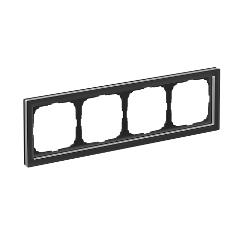 Systeme Electric ArtGallery Pure Матовое органическое стекло Черный Рамка 4-ая