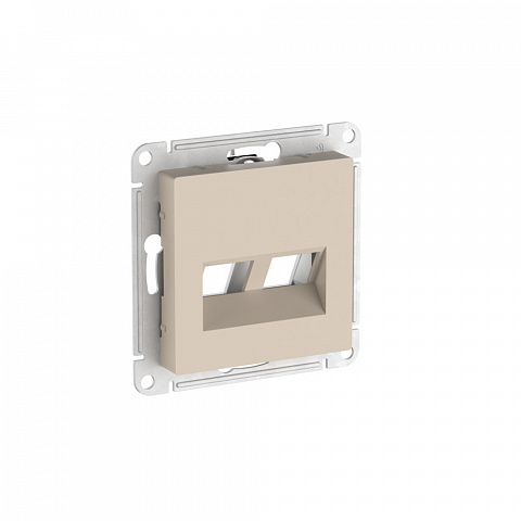 Systeme Electric AtlasDesign Песочный Накладка двойная для информационных функций типа Keystone