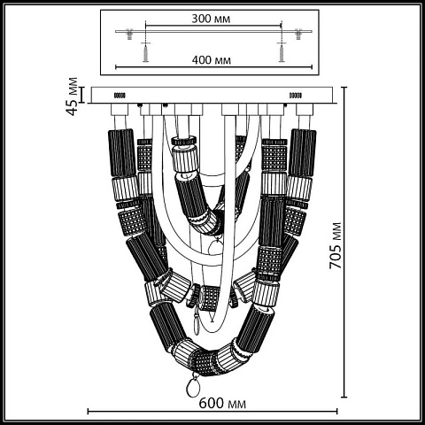 Накладная люстра Odeon Light 5456/80CL