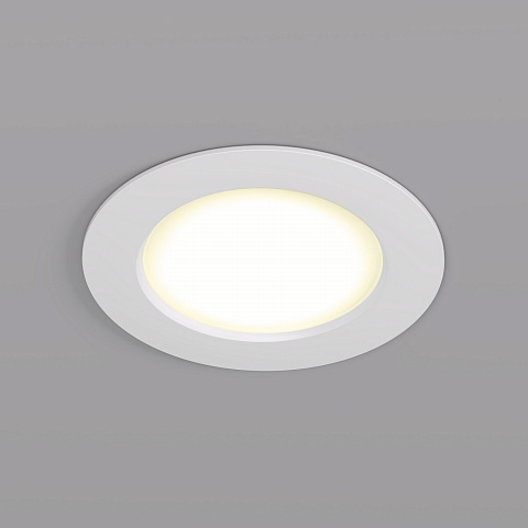 DK3046-WH Встраиваемый светильник, IP 20, 5Вт, LED, белый, пластик