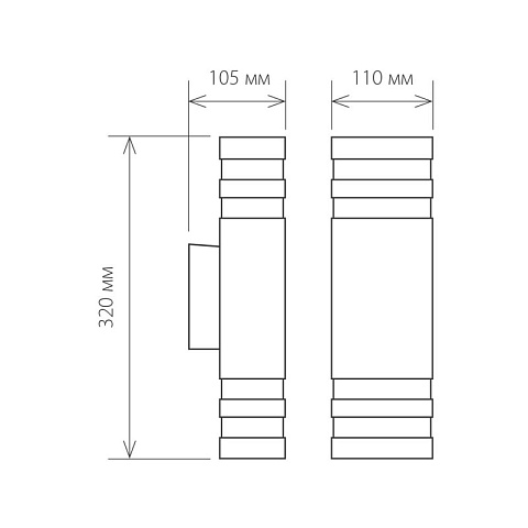 Светильник настенный Elektrostandard Techno 1449 черный