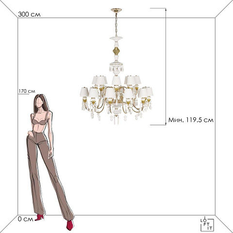 Подвесная люстра LOFT IT 10203/12+8 White