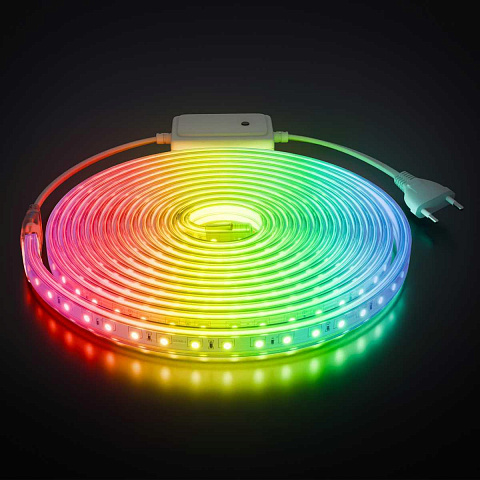 Комплект светодиодной влагозащищенной ленты Apeyron 12W/m 60LED/m 5050SMD RGB 5M 10-146