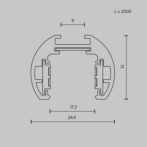 Шинопровод подвесной Maytoni Exility TRXM034-R-412B