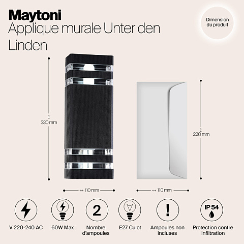 Светильник настенный Maytoni O578WL-02B