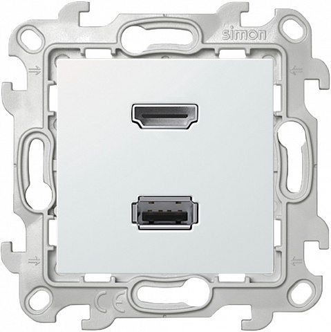 Simon 24 Белый Коннектор HDMI+USB 2.0
