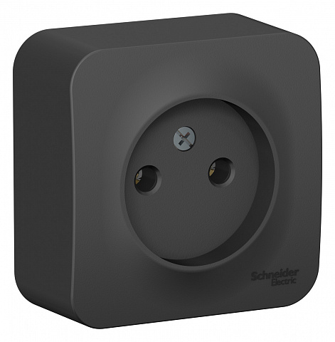 Systeme Electric Blanca наруж Антрацит Розетка б/з без шторок, 16А, 250В