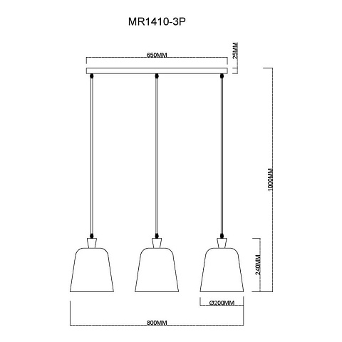 Подвесной светильник MyFar Madina MR1410-3P