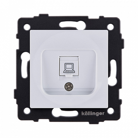 Розетка Ethernet RJ45 Cat.5, белый Kollinger REA-016WH для Aspekt, Eleganz, Reflex