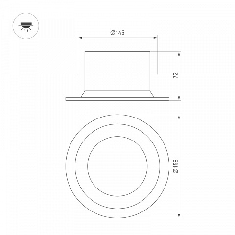 Светильник Downlight Arlight 040342