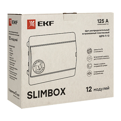 EKF PROxima SlimBox Щит распред. встраиваемый ЩРВ-П-12 IP41