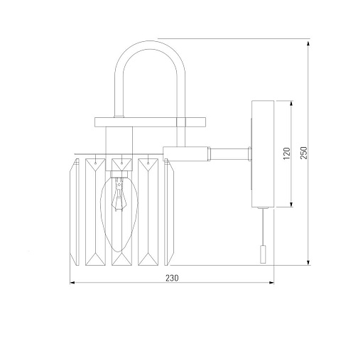 Бра Eurosvet Tenia 70090/1 графит