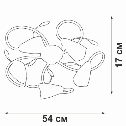 Накладная люстра Vitaluce V3879-0/5PL