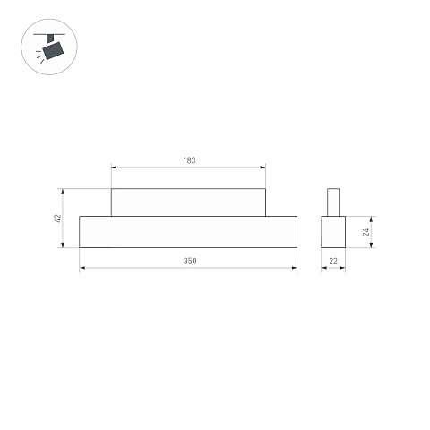 Трековый светодиодный светильник Arlight Mag-Orient-Flat-L350-12W Day4000 049590