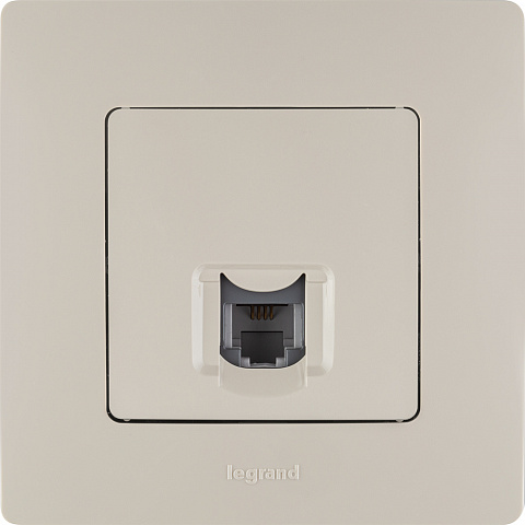 Legrand Etika Слоновая кость Розетка телефонная (RJ11)