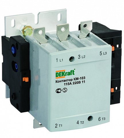 Dekraft Контактор 150А 220В АС3 1НО+1НЗ КМ-103