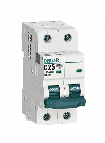 Dekraft Автоматический выключатель ВА105-2P-025A-C