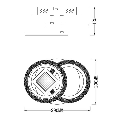 Накладная люстра Escada 10214/2LED