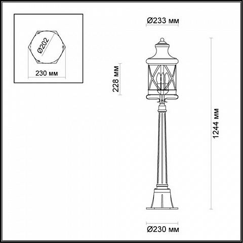 Садово-парковый светильник Odeon Light 4045/3F
