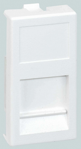 Simon Connect Алюминий Адаптер на 1 RJ45 CJ545U(FM), CJ546U(FM), шторка, 22,5х45мм