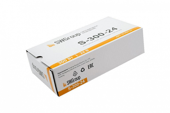 Блок питания SWG 24V 300W IP20 12,5A S-300-24 000119