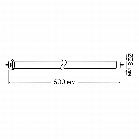 Лампа светодиодная Gauss G13 10W 4000К матовая 93020-R