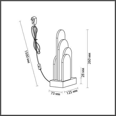 Настольная лампа Odeon Light 5438/12TL