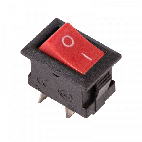 Выключатель клавишный 250V 3А (2с) ON-OFF красный Micro Rexant