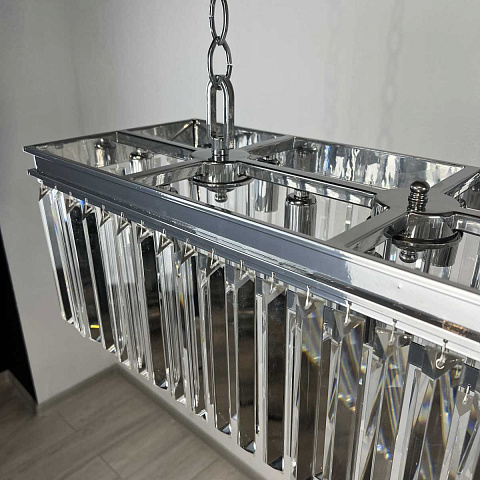 Подвесная люстра Imperium Loft Rh 1920S Odeon Clear Glass Fringe Chrome 228792-22