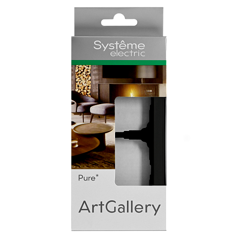 Systeme Electric ArtGallery Pure Матовое органическое стекло Черный Рамка 2-ая