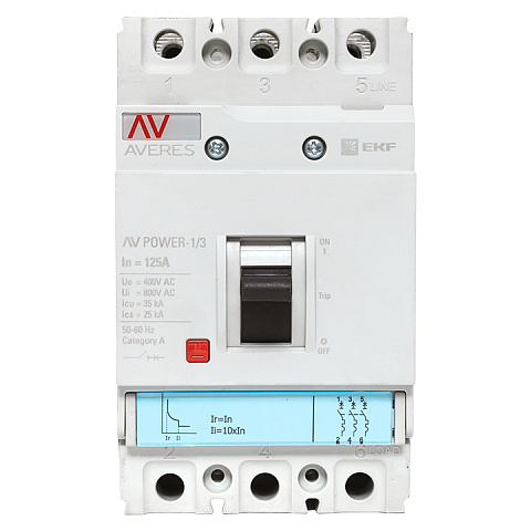 EKF Averes Автоматический выключатель AV POWER-1/3 125А 35kA TR