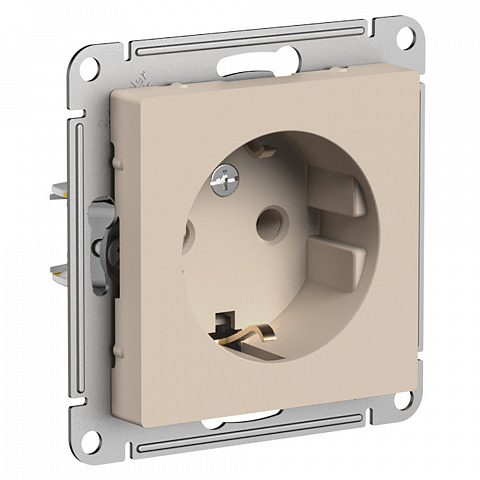 Systeme Electric AtlasDesign Песочный Розетка с/з, 16А, механизм