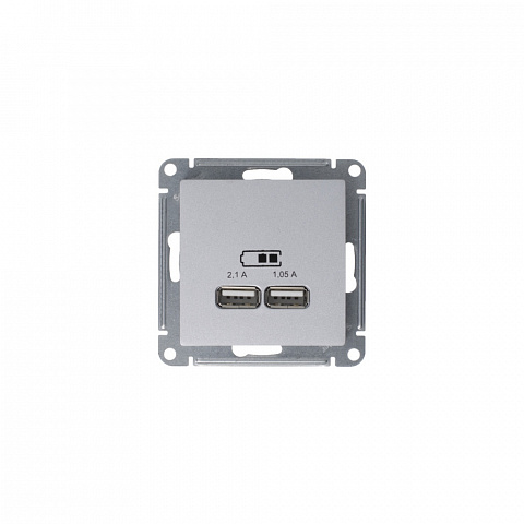 Systeme Electric AtlasDesign Жемчуг USB, 5В, 1 порт x 2,1 А, 2 порта х 1,05 А, механизм