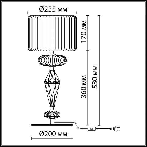 Настольная лампа Odeon Light 5414/2T