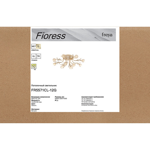 Накладная люстра Freya FR5571CL-12G
