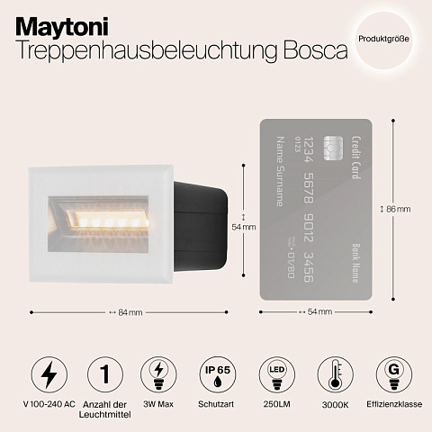 Светильник для ступеней Maytoni O045SL-L3W3K
