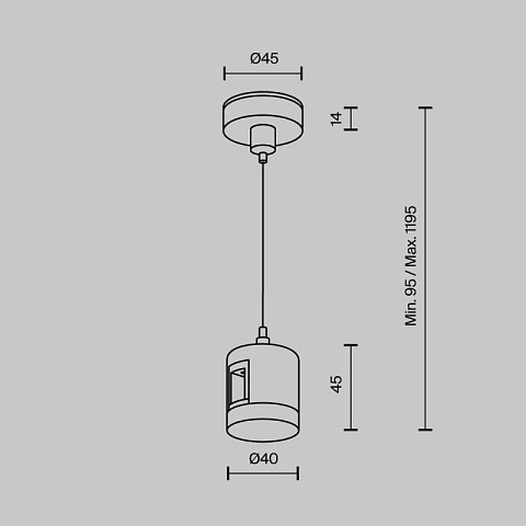 Подвесной комплект Maytoni TRA157SW-IPC1-B