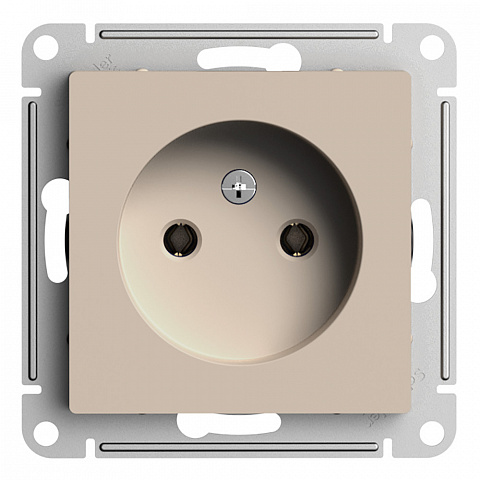 Systeme Electric AtlasDesign Песочный Розетка б/з без шторок, 16А, механизм