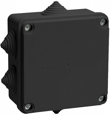 IEK Коробка расп. КМ41233 100х100х50мм IP44 6 вв. черная