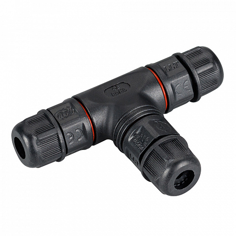 Arlight Коннектор тройной NEO-CON-T-2pin-BK (3-7mm, IP67) (IP67 Пластик, 3 года)
