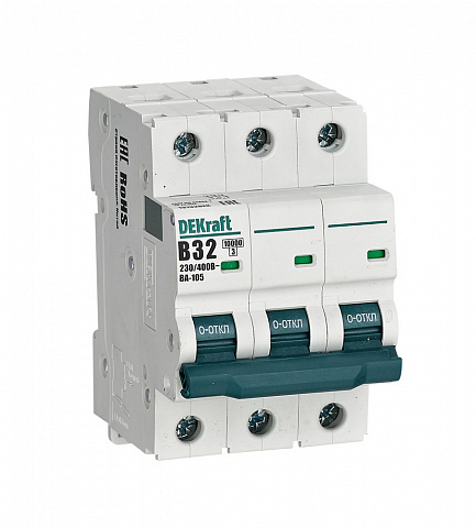 Dekraft Автоматический выключатель ВА105-3P-032A-B
